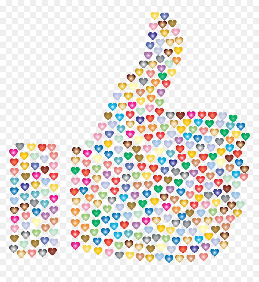 Rainbow Thumbs Up Transparent, HD Png Download - thumbs up emoji png