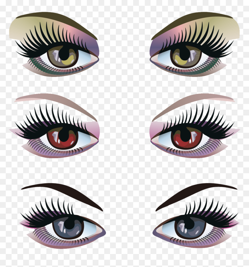 Eyeshadow On Eyes Png, Transparent Png - eyelashes png