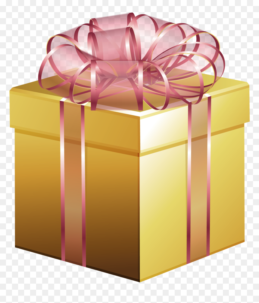 Pink Gold Gift Box, HD Png Download - gift png