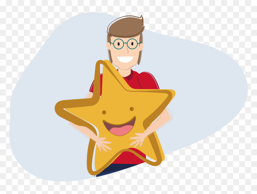 Cartoon, HD Png Download - gold star png