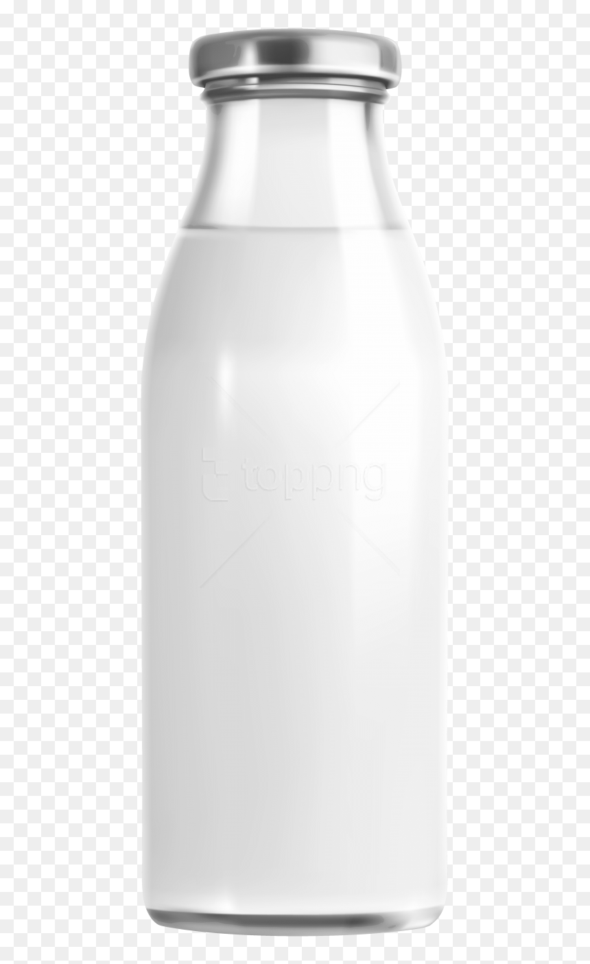 Milk Glass Bottle Png, Transparent Png - milk png
