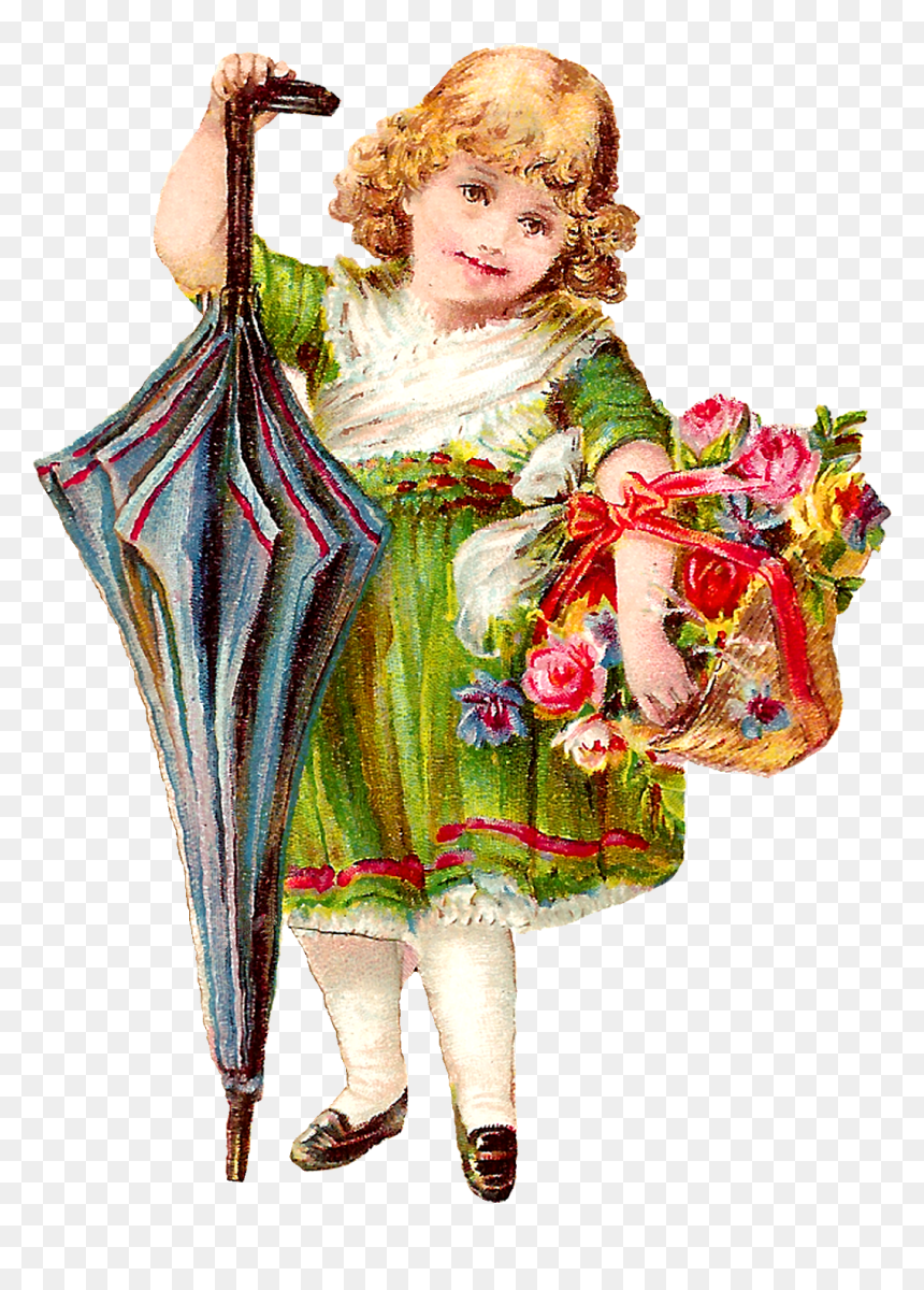 Girls Images With Flowers Download, HD Png Download - spring png