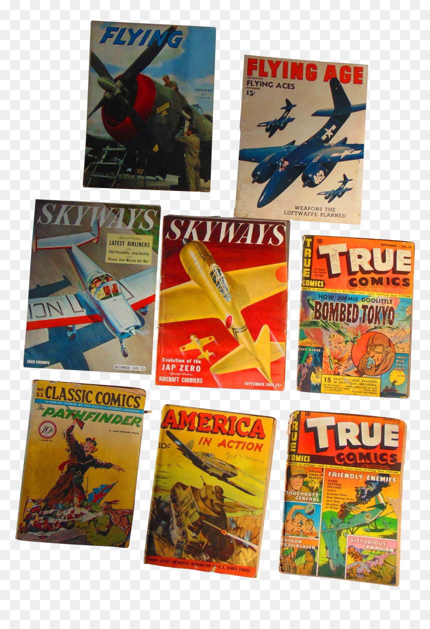 Classic Comics, HD Png Download - flying books png