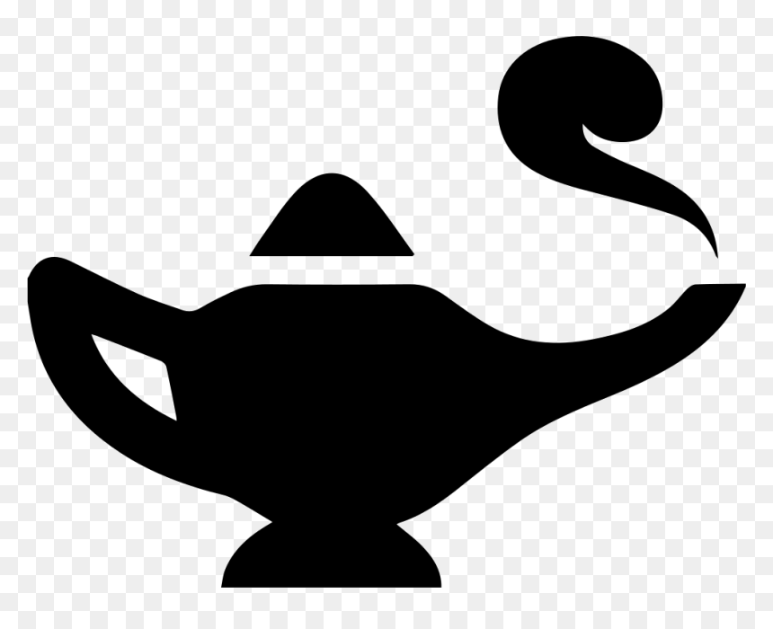 Genie Lamp Vector Icon, HD Png Download - aladdin genie png