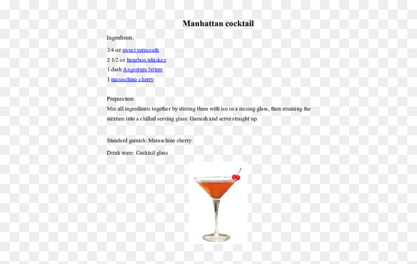 Classic Cocktail, HD Png Download - martini glass splash png