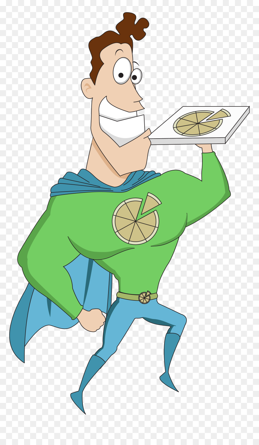 Cartoon, HD Png Download - pizza man png