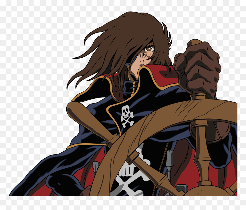 Space Pirate Captain Harlock Cartoon, HD Png Download - polnareff png