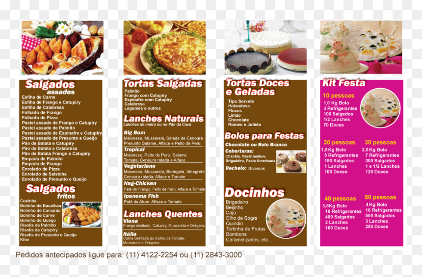 Cardapio De Salgados Para Festa, HD Png Download - salgados png