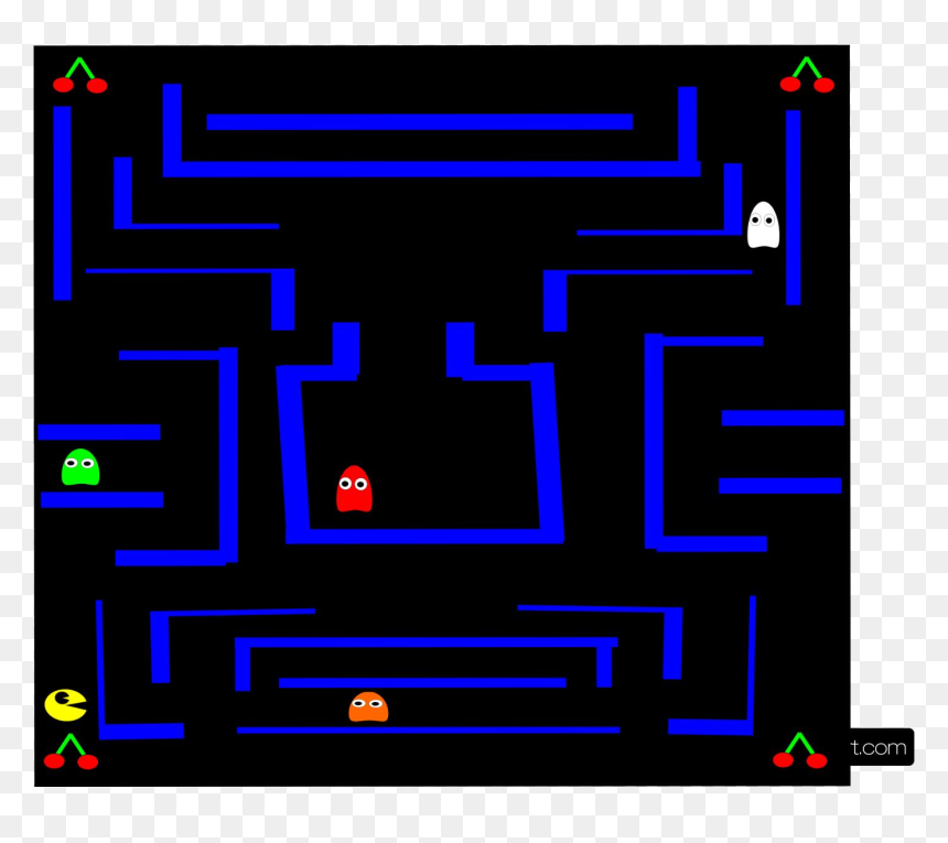 Pac-man, HD Png Download - pacman blue ghost png