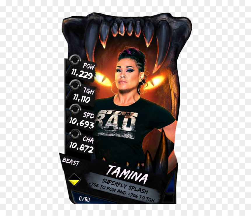 Wwe Supercard Beast Cards, HD Png Download - tamina png