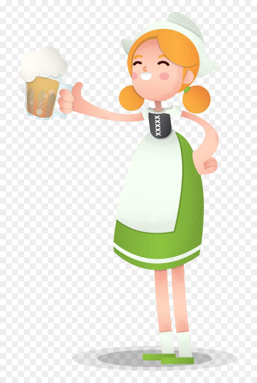 German Girl Vector Png, Transparent Png - gingerbread girl png