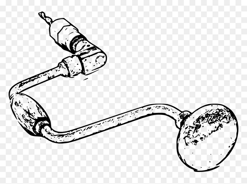 Hand Drill Line Art, HD Png Download - brace png