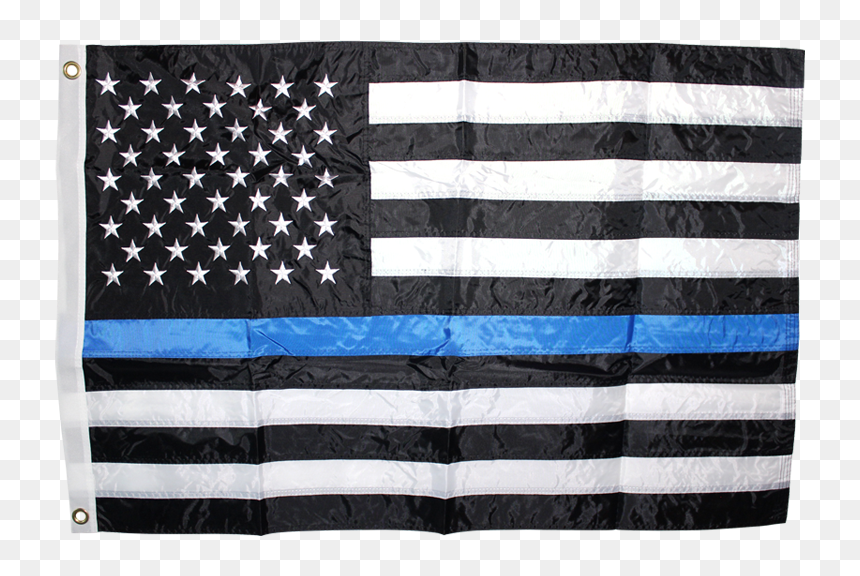 Thin Blue Line Flag, HD Png Download - police flag png