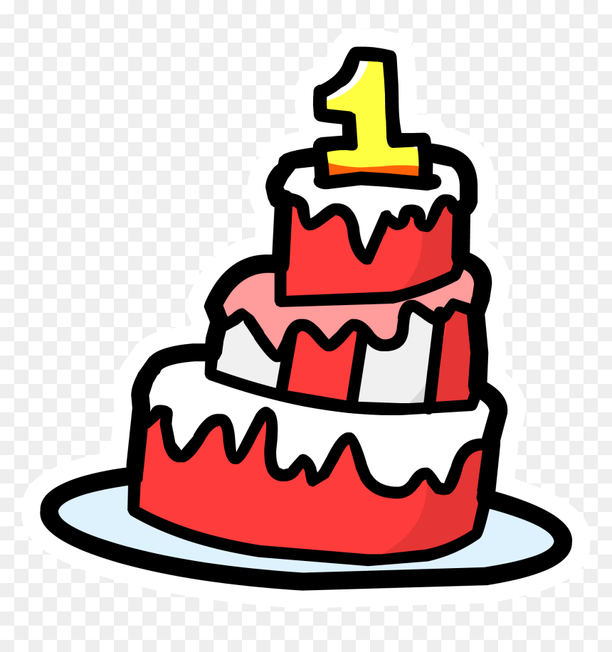 4th Birthday Cake Png, Transparent Png - 1st anniversary png