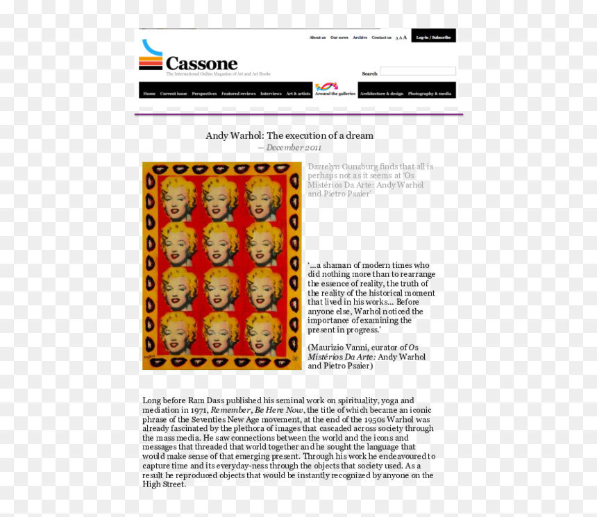 Web Page, HD Png Download - andy warhol png