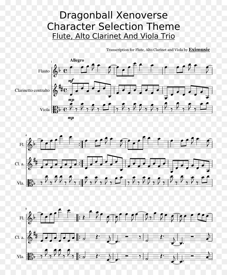 Sheet Music, HD Png Download - dragon ball xenoverse png