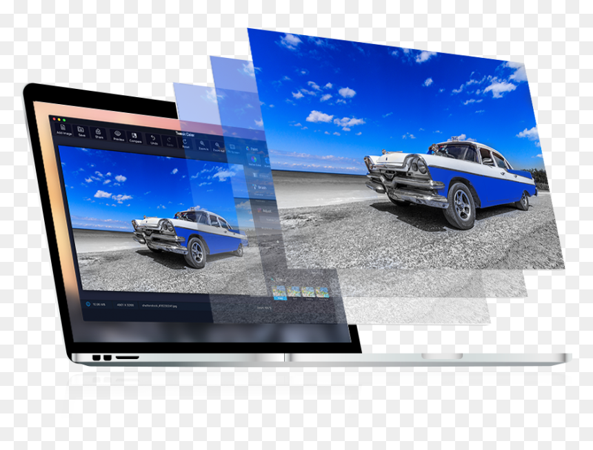 Led-backlit Lcd Display, HD Png Download - splash colors png
