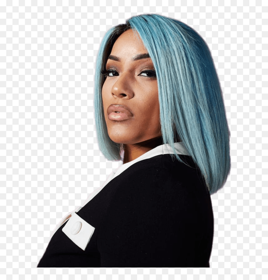 Stefflon Don Blue Hair, HD Png Download - blue hair png