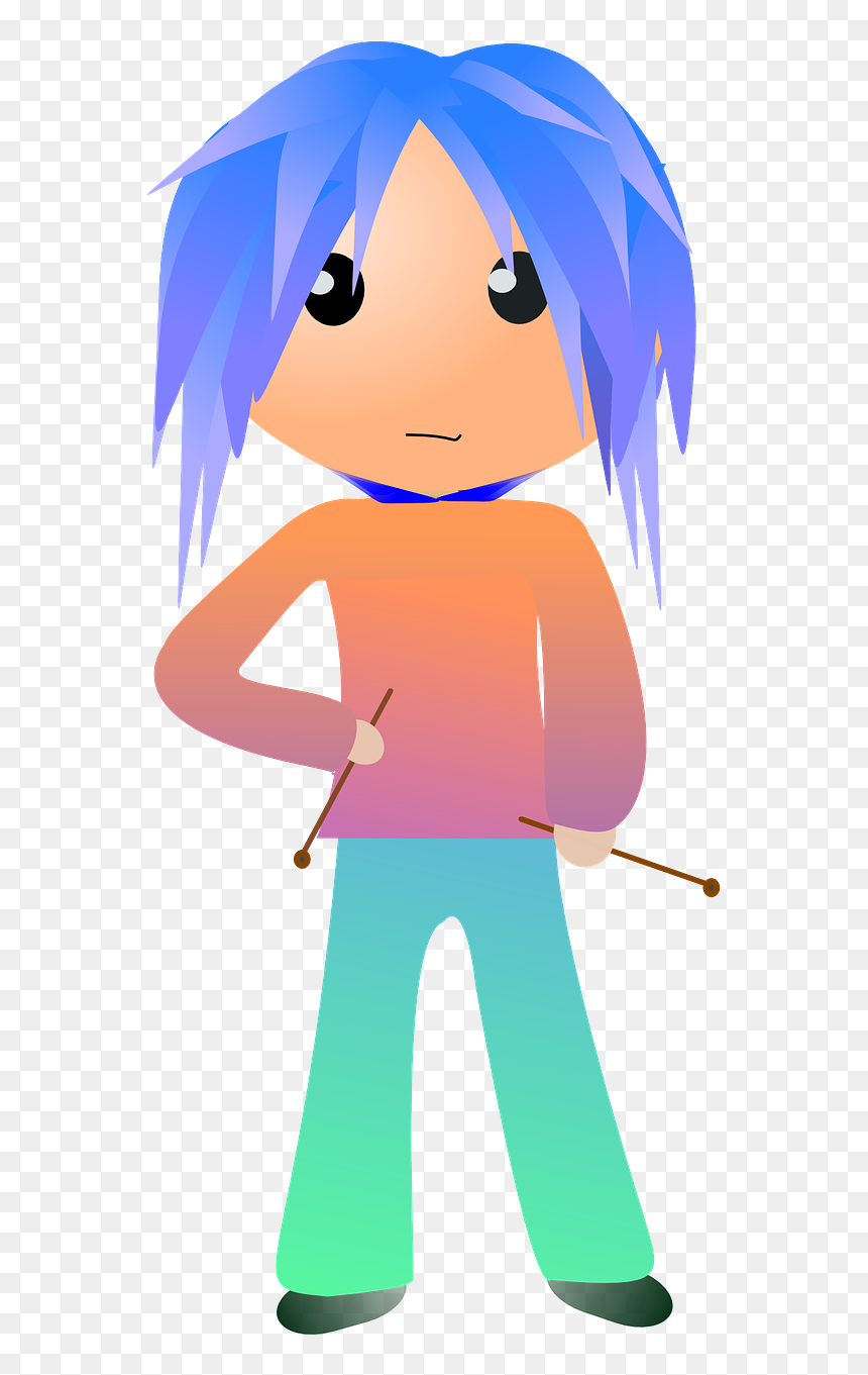 Hair, HD Png Download - blue hair png