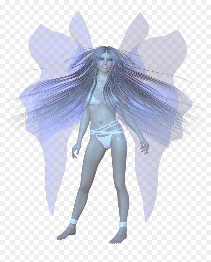 Ice Woman Png, Transparent Png - blue hair png