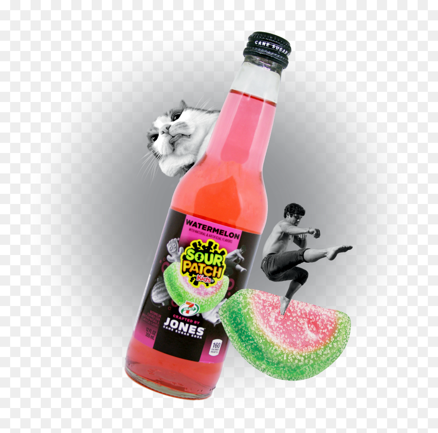 Jones Soda Watermelon, HD Png Download - dr pepper bottle png