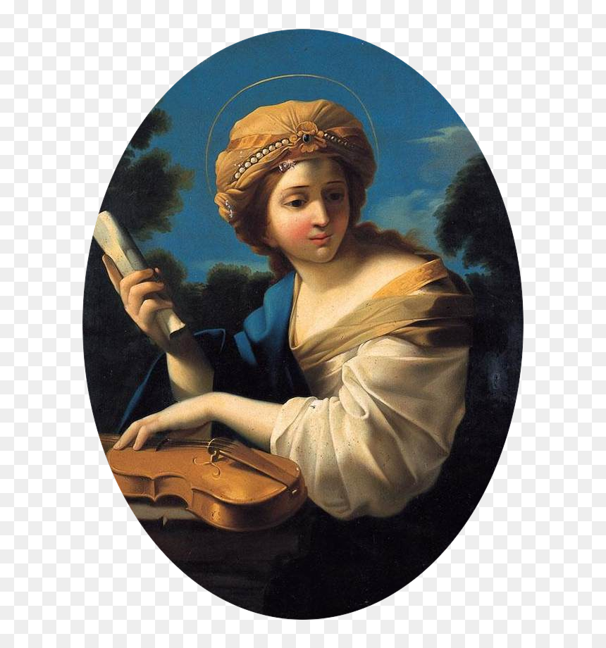 St. Cecilia (oil On Canvas), HD Png Download - saint png