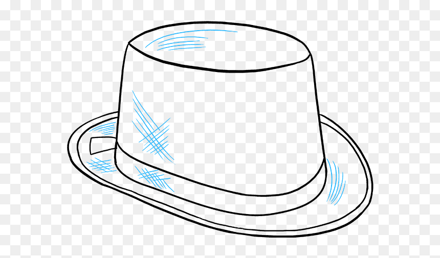 Line Art, HD Png Download - tall top hat png