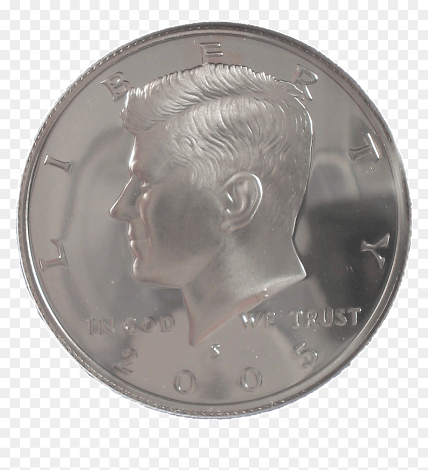 Real Size Silver Dollar, HD Png Download - half dollar png