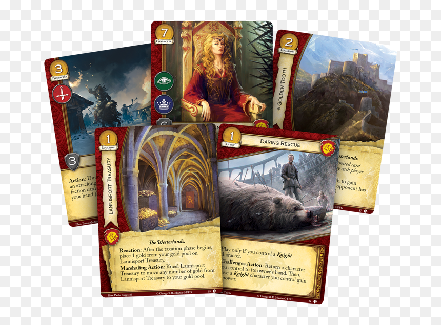 Game Of Thrones The Card Game Second Edition Lions, HD Png Download - tyrion lannister png