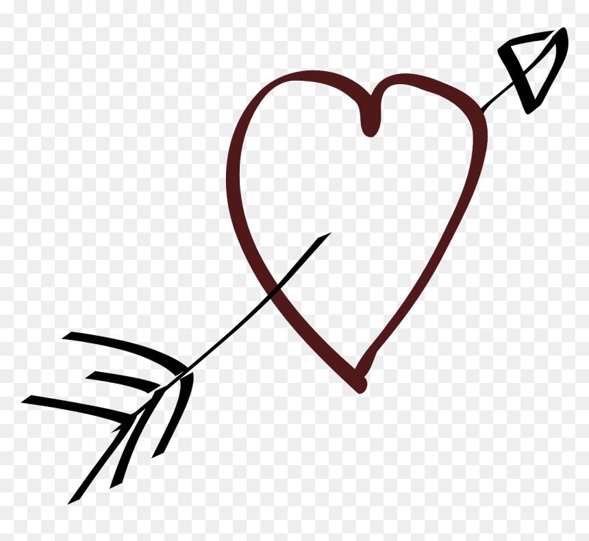 Heart With Arrow Clipart, HD Png Download - heart and arrow png