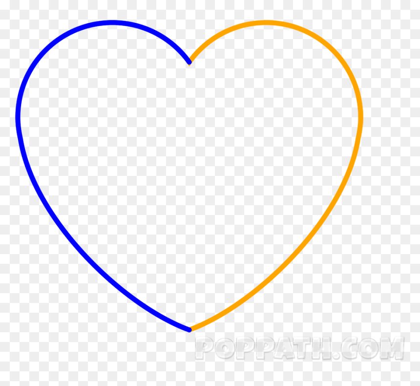 Peach Outline, HD Png Download - heart and arrow png