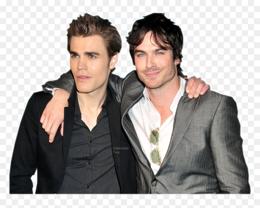 Ian Somerhalder And Paul Wesley, HD Png Download - the vampire diaries png