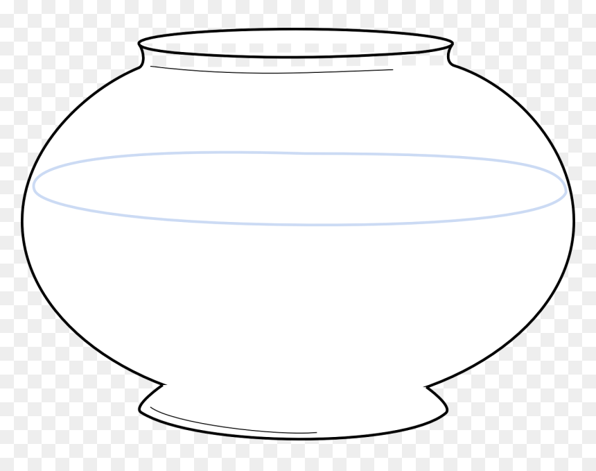 Cliparts Black And White Filter Tank For Aquarium, HD Png Download - glass bowl png