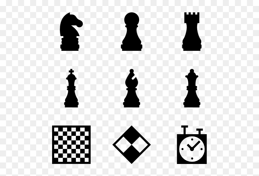 Piezas De Ajedrez .png, Transparent Png - chess pieces clip art png