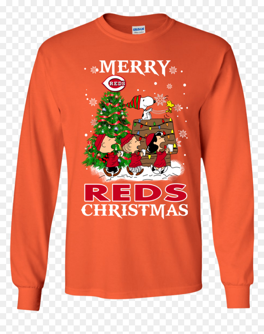 Long-sleeved T-shirt, HD Png Download - snoopy christmas png