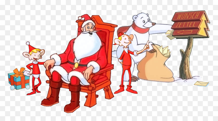 Weihnachtsmann Und Co Kg 2018, HD Png Download - santa sitting png