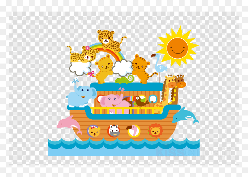 Noah's Ark Cartoon Animals, HD Png Download - open bible clip art png