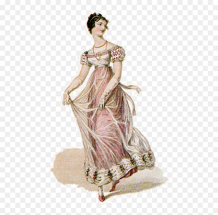 Empire Dress 19th Century, HD Png Download - victorian woman png
