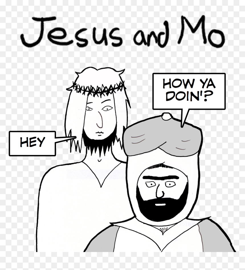 Maajid Nawaz Jesus And Mo, HD Png Download - jesus head png