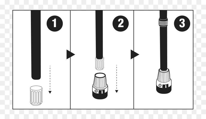 Secure® Walking Cane Tip With Movement Activated Flashing - Monochrome, HD Png Download - walking cane png