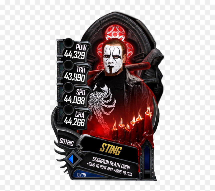 Wwe Supercard Roman Reigns Gothic, HD Png Download - wwe sting png