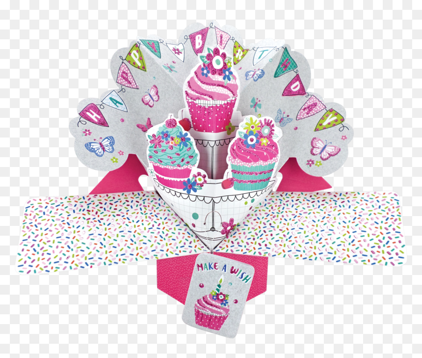 Greeting Card, HD Png Download - birthday cupcakes png