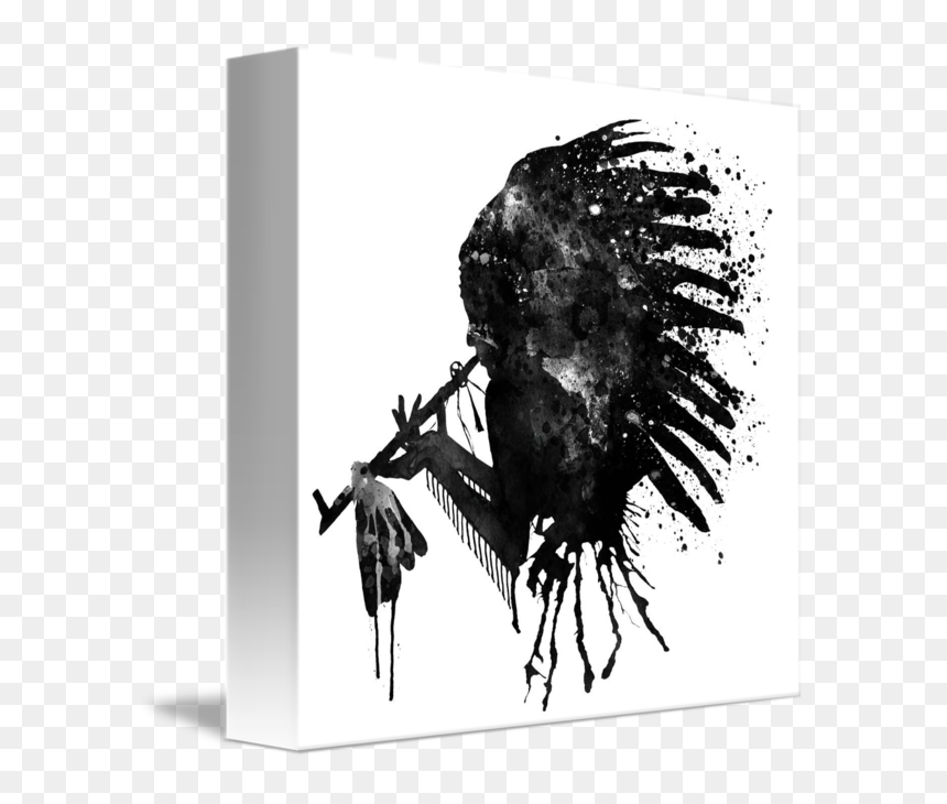 Native American Silhouette Free, HD Png Download - native american headdress png