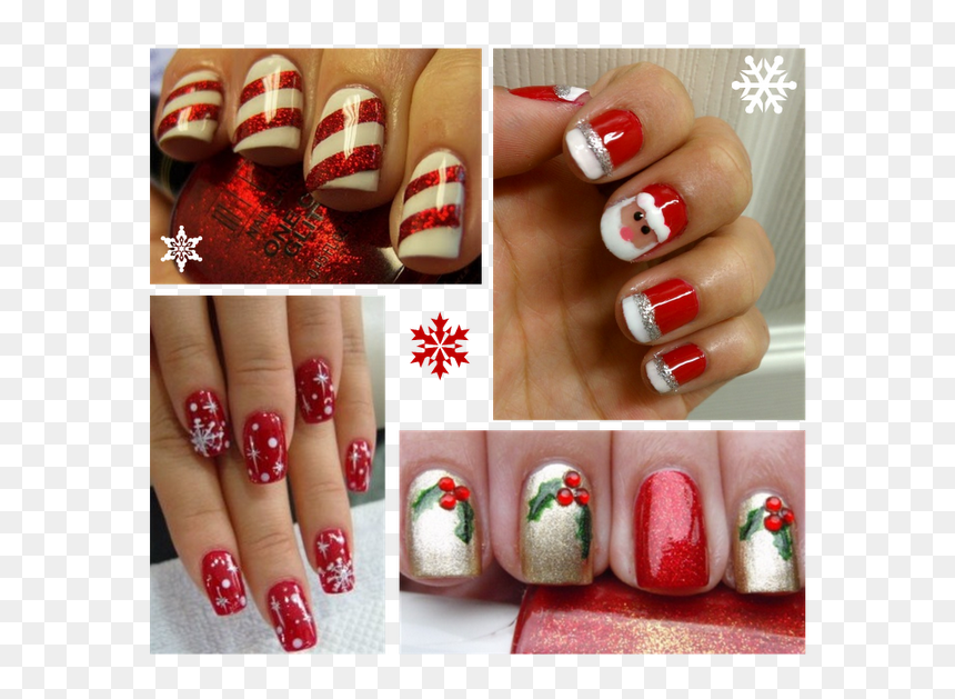 Christmas Nail Designs, HD Png Download - fingernail png