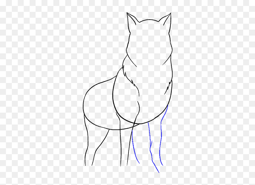Sketch, HD Png Download - wolf head silhouette png