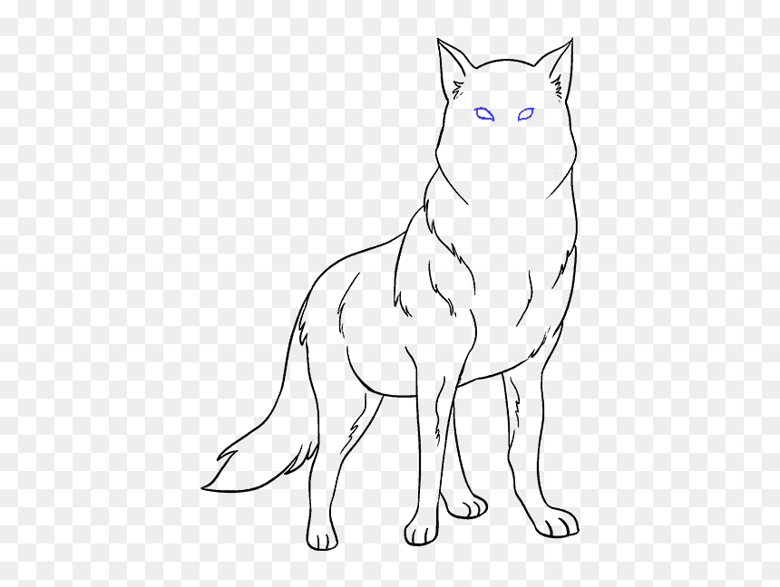Drawing, HD Png Download - wolf head silhouette png