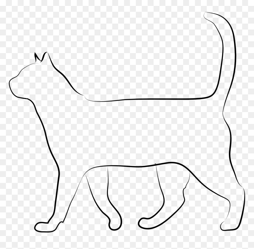 White Cat Silhouette Transparent, HD Png Download - lps cat png