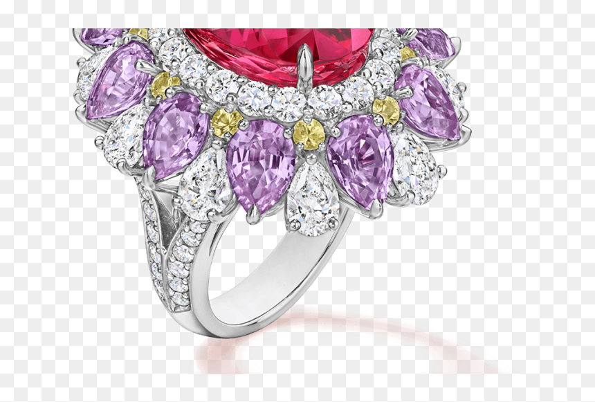 Harry Winston Red Spinel Rings, HD Png Download - red diamonds png