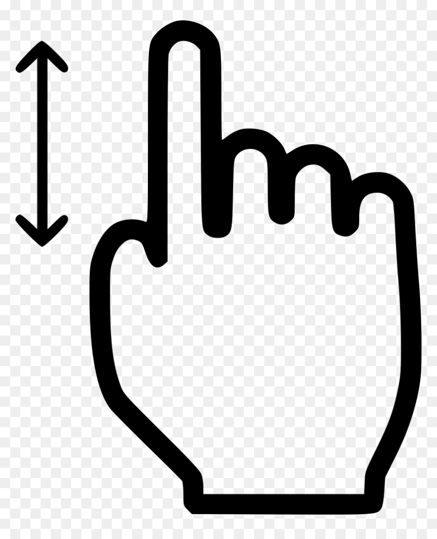 Pointing Finger Png, Transparent Png - black scroll png