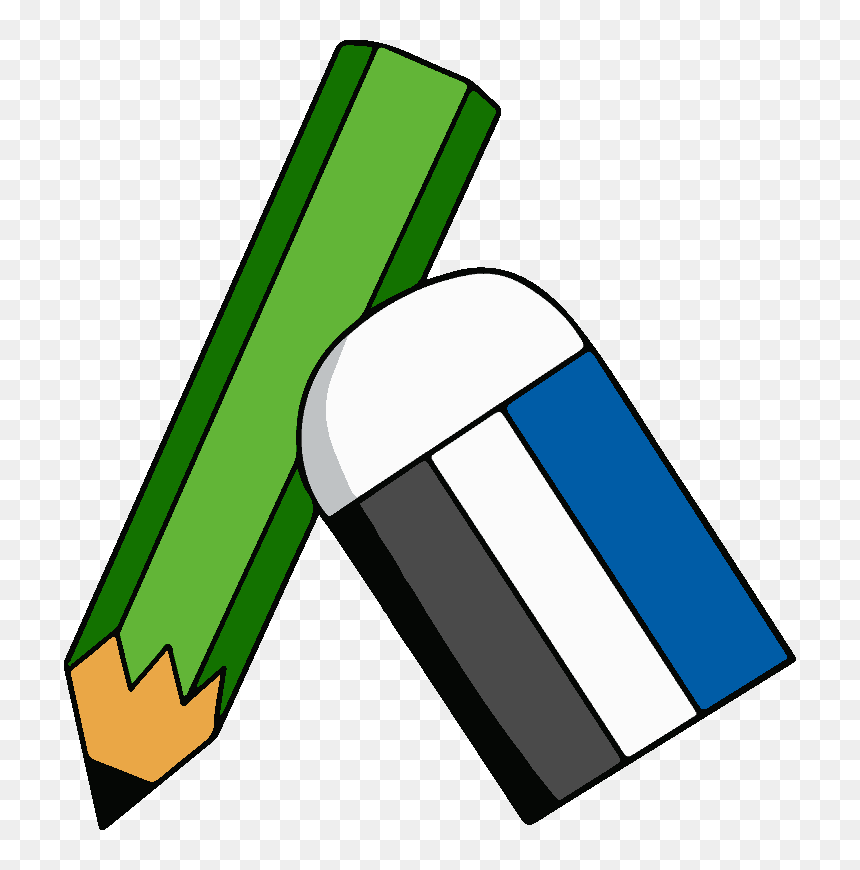 Pencil And Erasers Clipart, HD Png Download - pencil eraser png